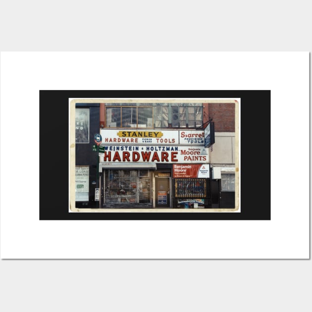 Weinstein & Holtzman Hardware - New York City Store Sign Kodachrome Postcards Wall Art by Reinvention